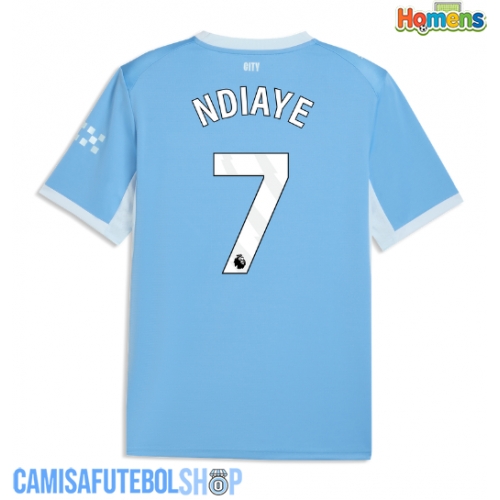 Camisa de time de futebol Manchester City Iliman Ndiaye #7 Replicas 1º Equipamento 2026-27 Manga Curta